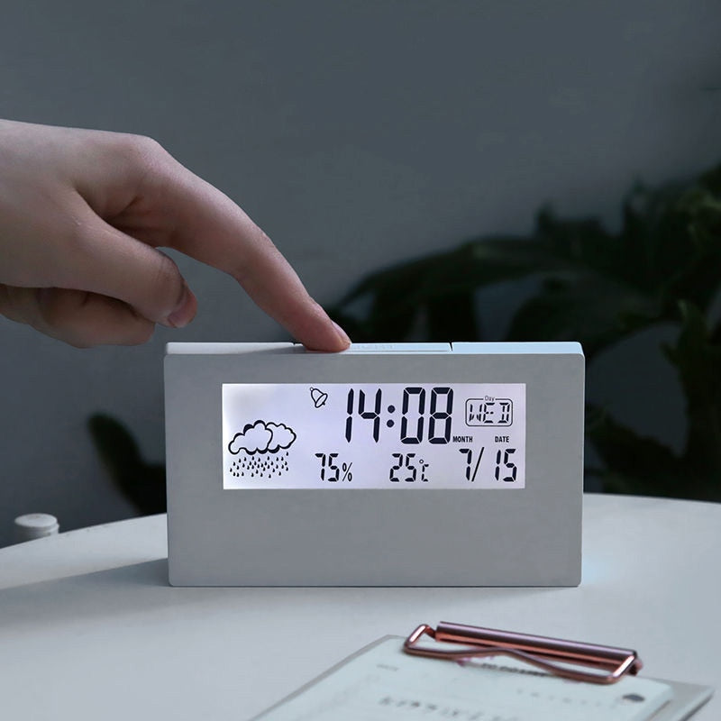 BowLift | Transparent Crystal Vision Multifunctional Desktop Clock