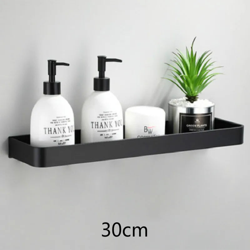 ALUMAX – Black Aluminum Corner Shelf without Drilling Bowlift