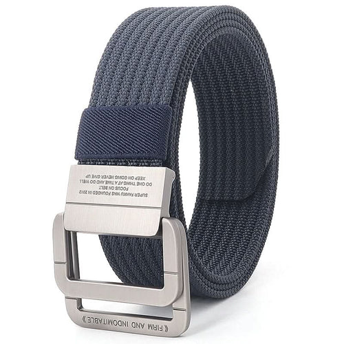 BowLift | Unisex Canvas Belt – Double Metal Ring Buckle, Adjustable