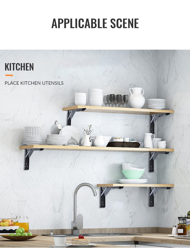 BowLift | Wall-Mounted Foldable Shelf Organizer Bracket