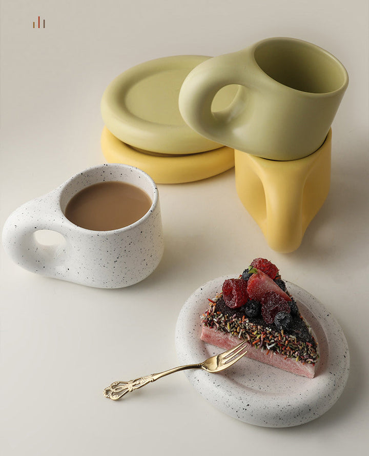 Timeless Elegance - Minimalist Porcelain Cup and Saucer Set Bowlift