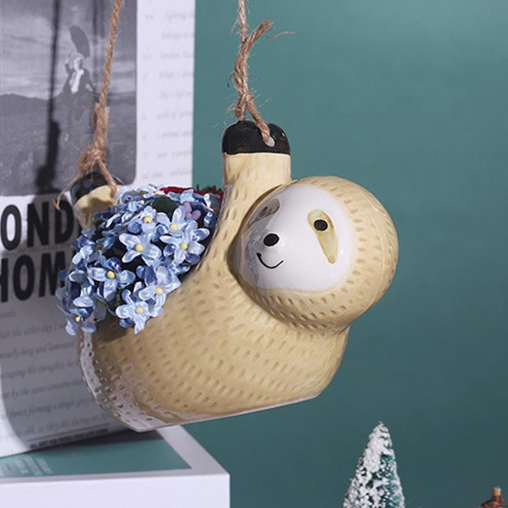 BowLift | Ceramic Happy Sloth Flower Pot
