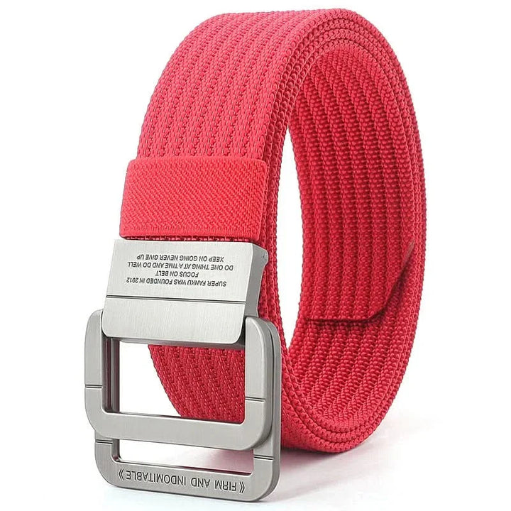 BowLift | Unisex Canvas Belt – Double Metal Ring Buckle, Adjustable