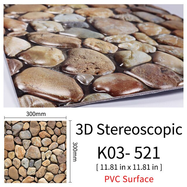 BowLift | 3D Self-Adhesive Cobblestone Wall Stickers