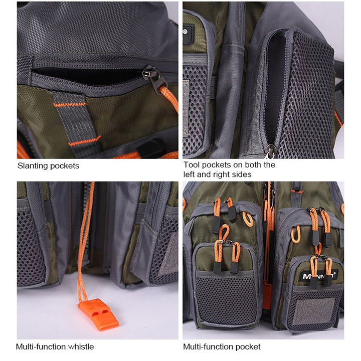 BowLift | MEN Outdoor Multifunctional Fishing Vest Life Jacket (Gray)