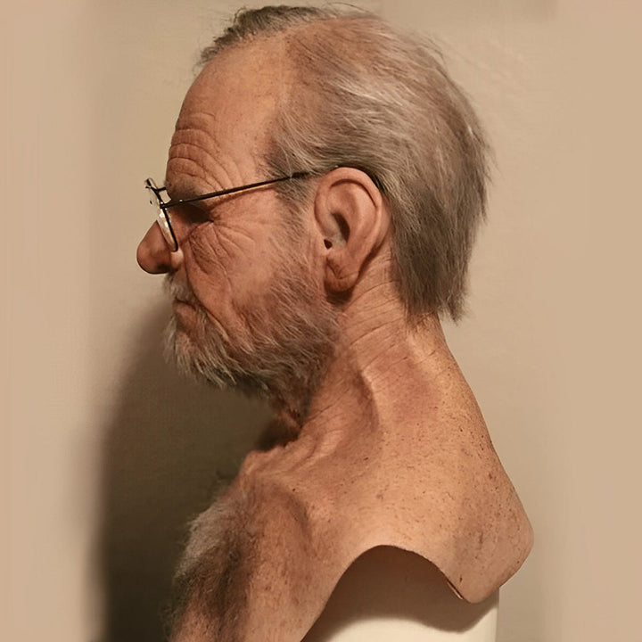 Realistic Old Man Mask – Halloween and Cosplay Latex Mask with Movable Mouth | Bowlift
