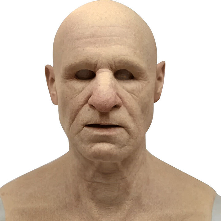 Realistic Old Man Mask – Halloween and Cosplay Latex Mask with Movable Mouth | Bowlift