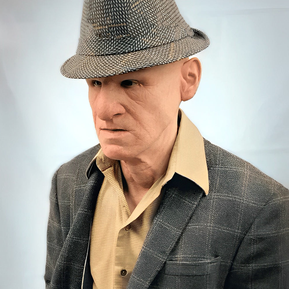 Realistic Old Man Mask – Halloween and Cosplay Latex Mask with Movable Mouth | Bowlift
