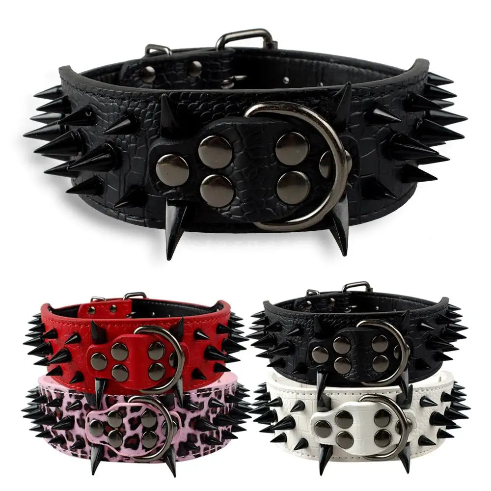 Dog collar with studs for large dogs Bowlift