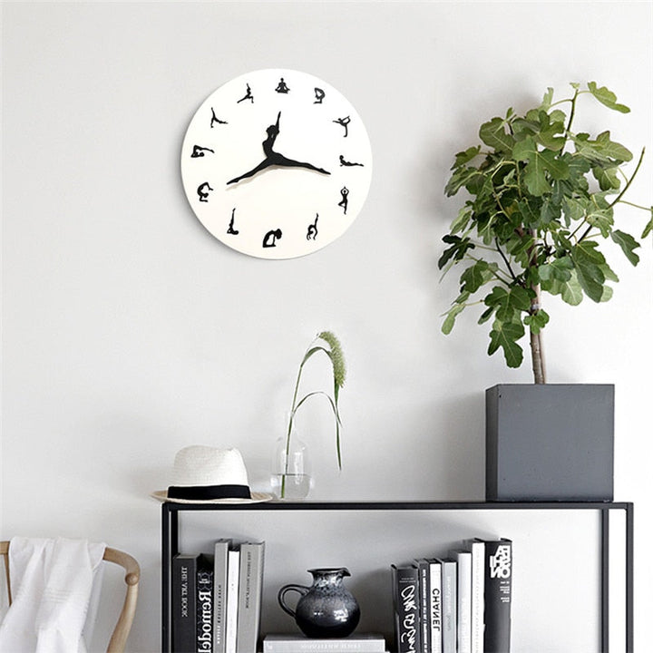 BowLift | Yoga Time Decorative Wall Clock