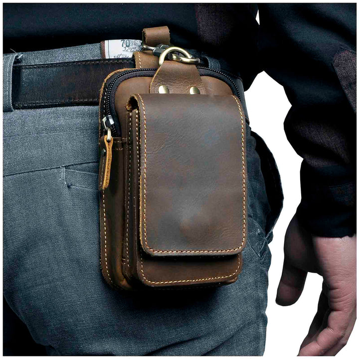 EliteGuard – Luxury Leather Hip Bag for Men Bowlift