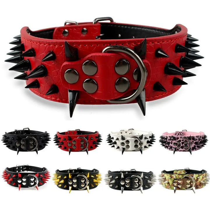 Dog collar with studs for large dogs Bowlift