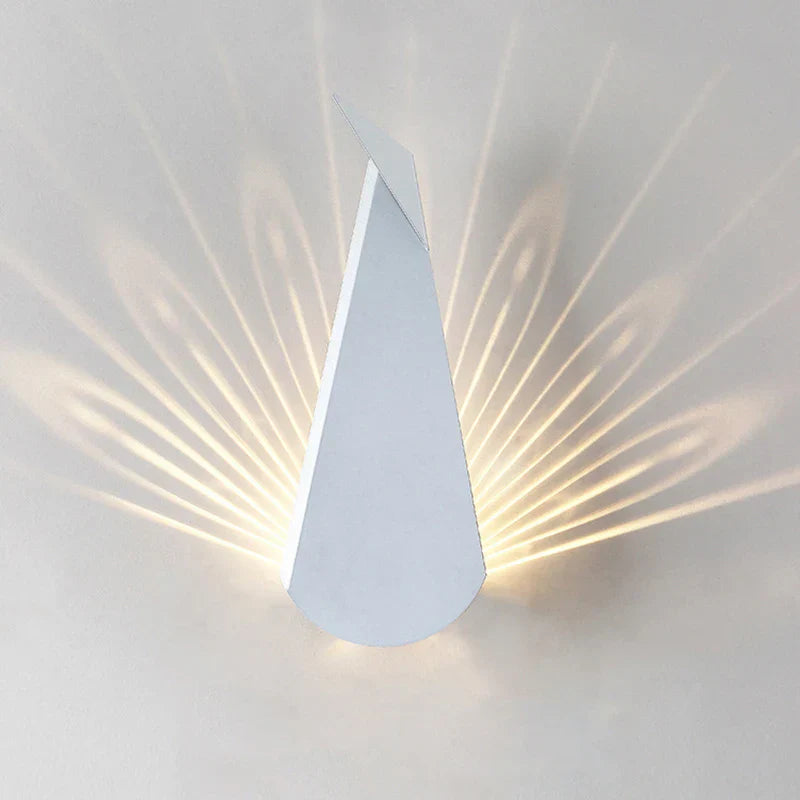 ElegantLuxe - Modern LED Wall Lamp Peacock Feather Bowlift