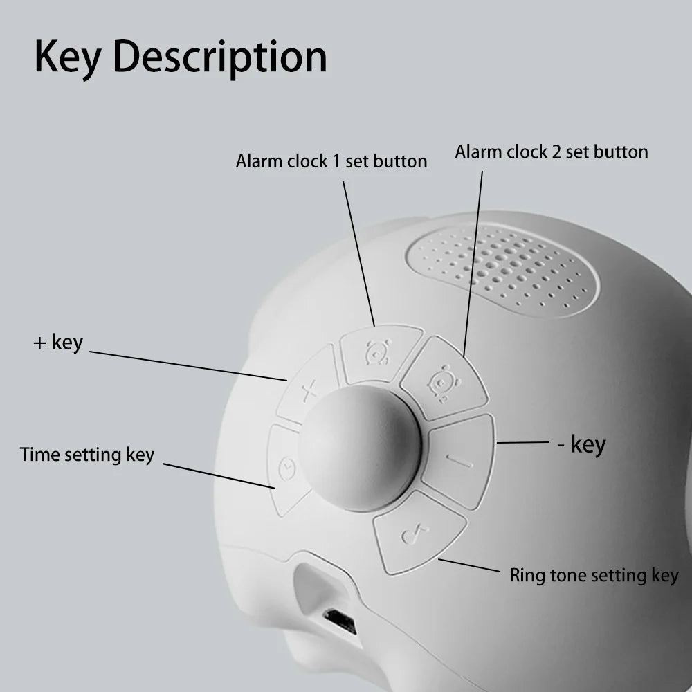 BowLift | Cute Expression Night Light Alarm Clock