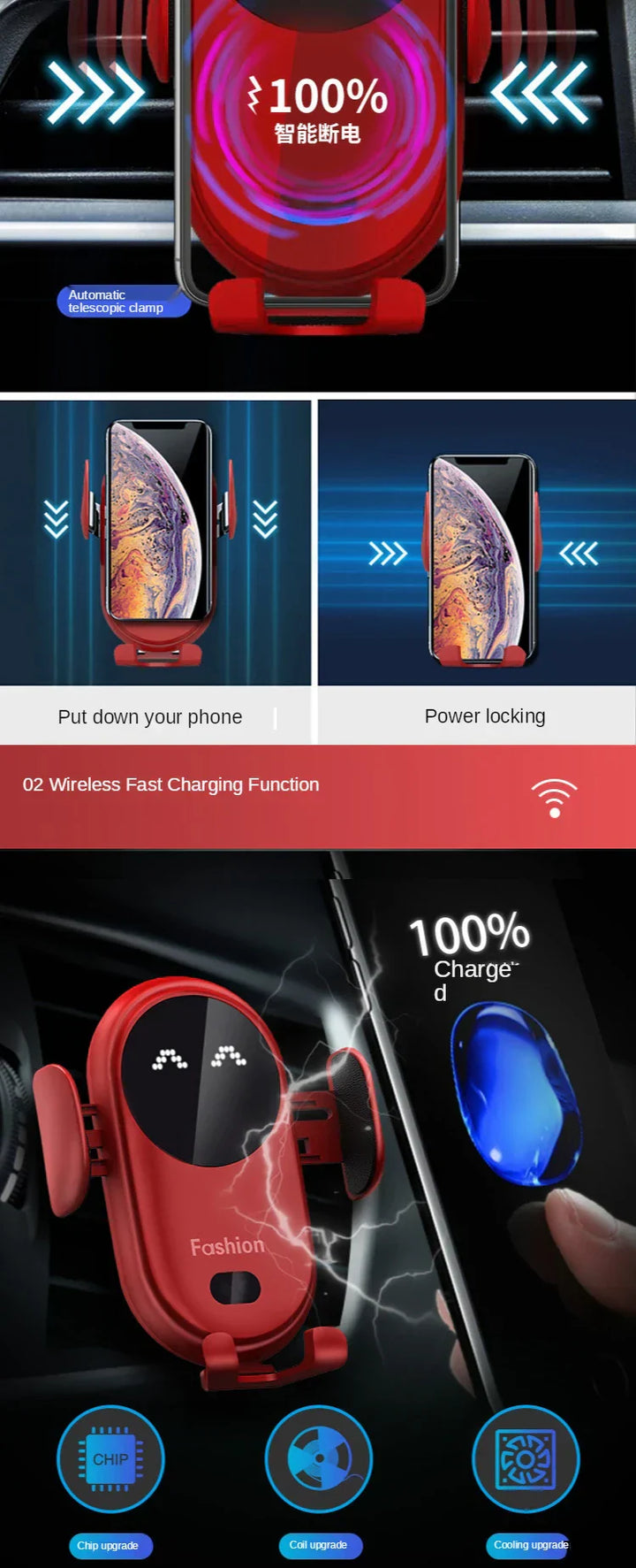 Tubby Charger - Wireless Car Charger with Sensor Bowlift