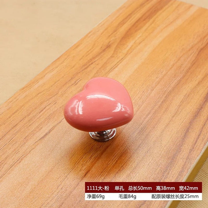 BowLift | Ceramic Heart Door Cabinet Handle