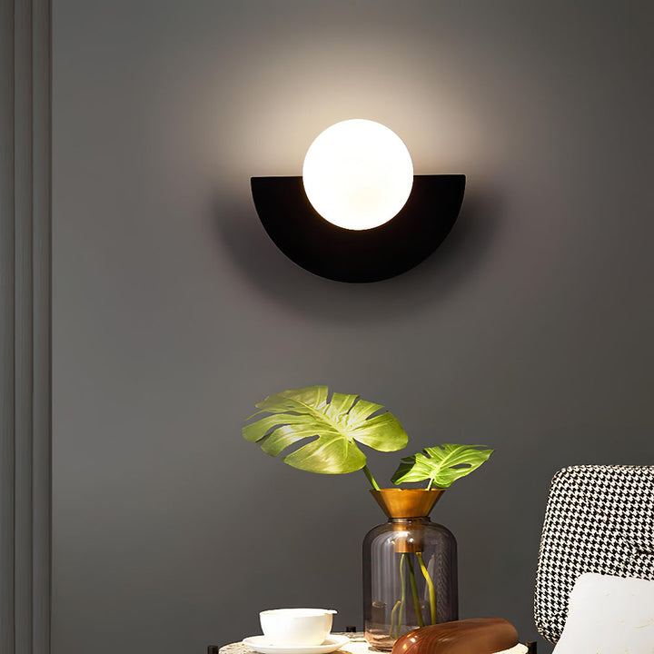 BowLift | Half Moon Wall Light Black | LED Wall Lamp Indoor