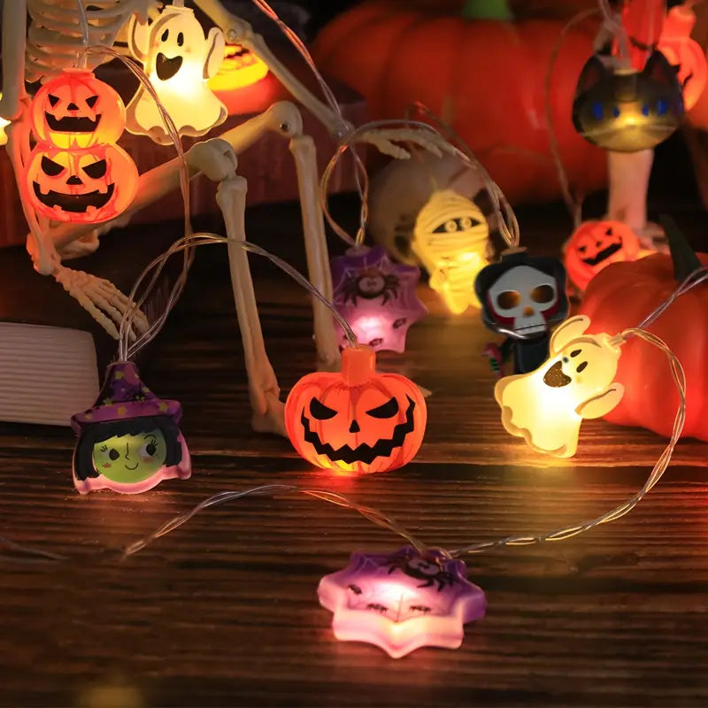 BowLift | Halloween String Lights | Pumpkin and Spider Design