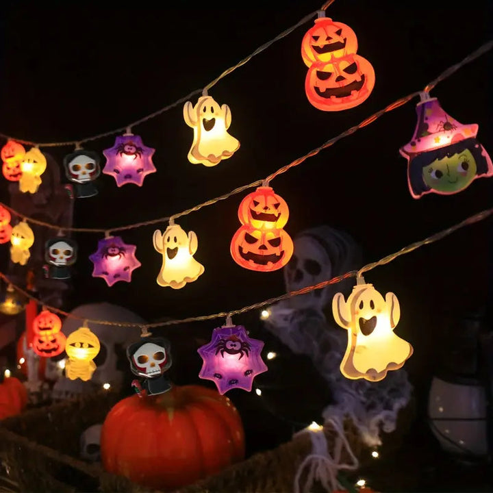BowLift | Halloween String Lights | Pumpkin and Spider Design