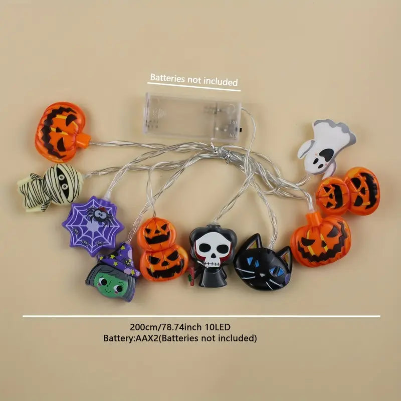 BowLift | Halloween String Lights | Pumpkin and Spider Design