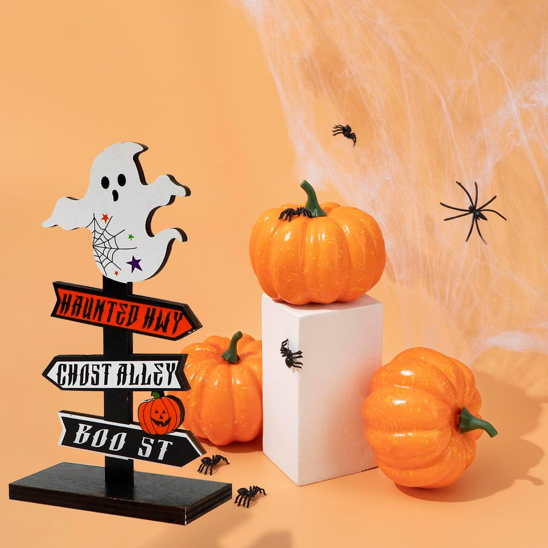 BowLift | Halloween Wooden Pumpkin – Decorative Tabletop Ornament for Home