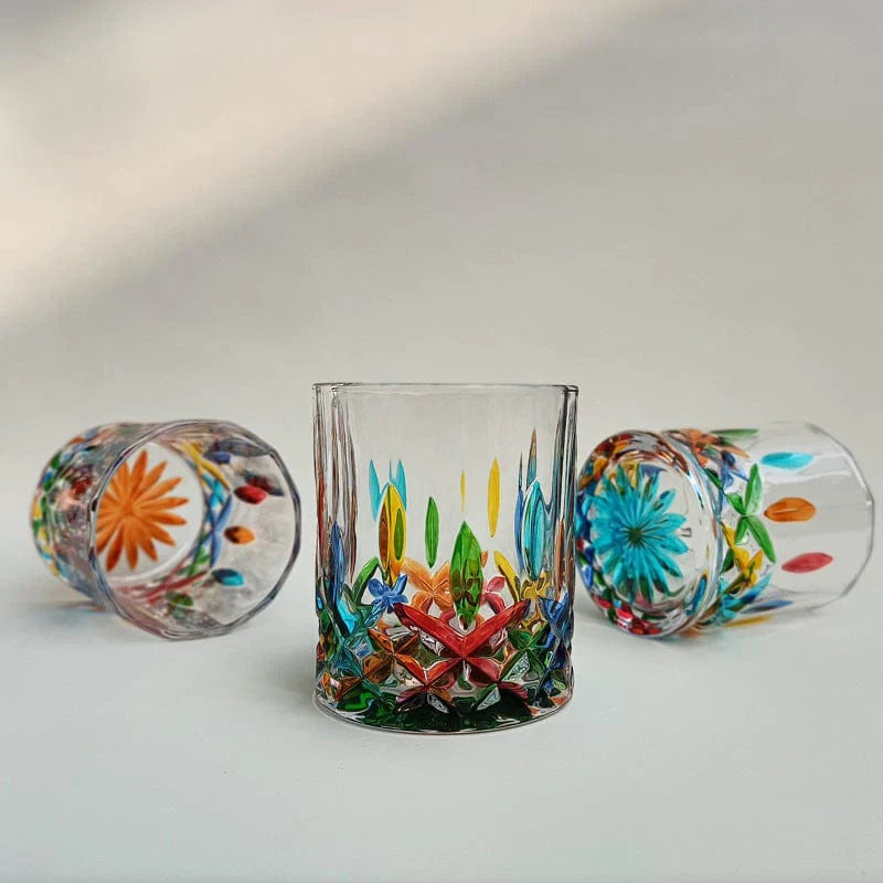 Hand-painted Murano glass Bowlift