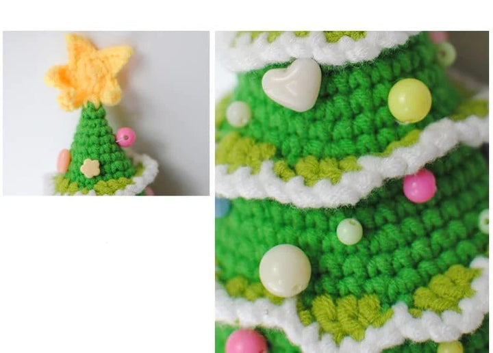 Handmade crocheted Christmas tree Bowlift