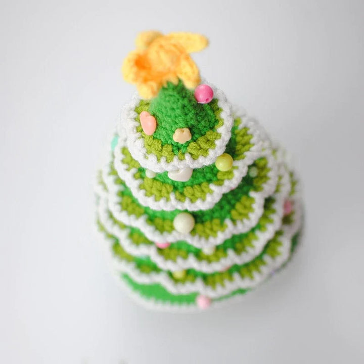 Handmade crocheted Christmas tree Bowlift