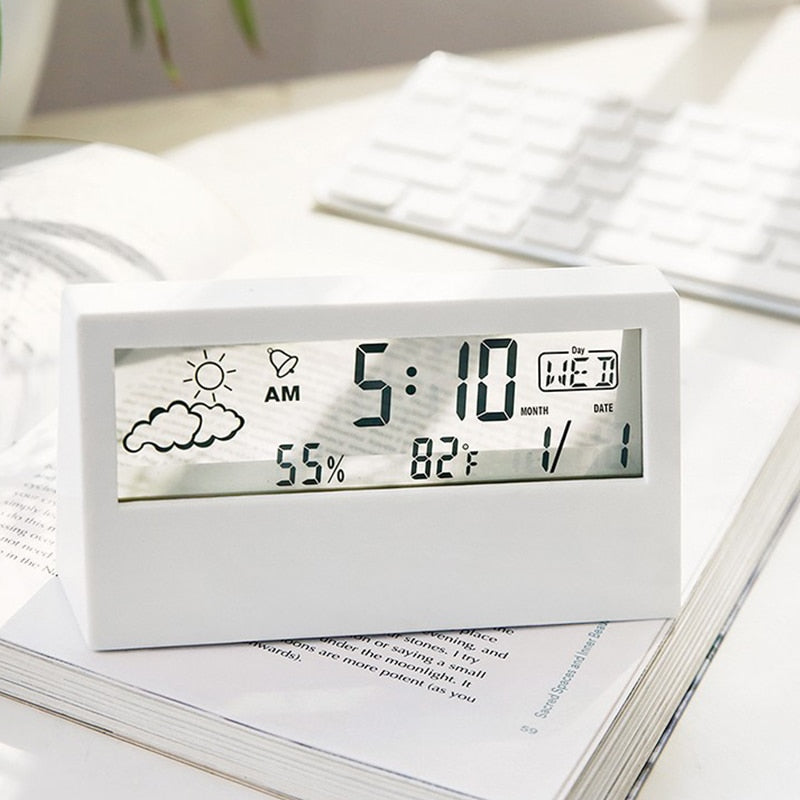 BowLift | Transparent Crystal Vision Multifunctional Desktop Clock