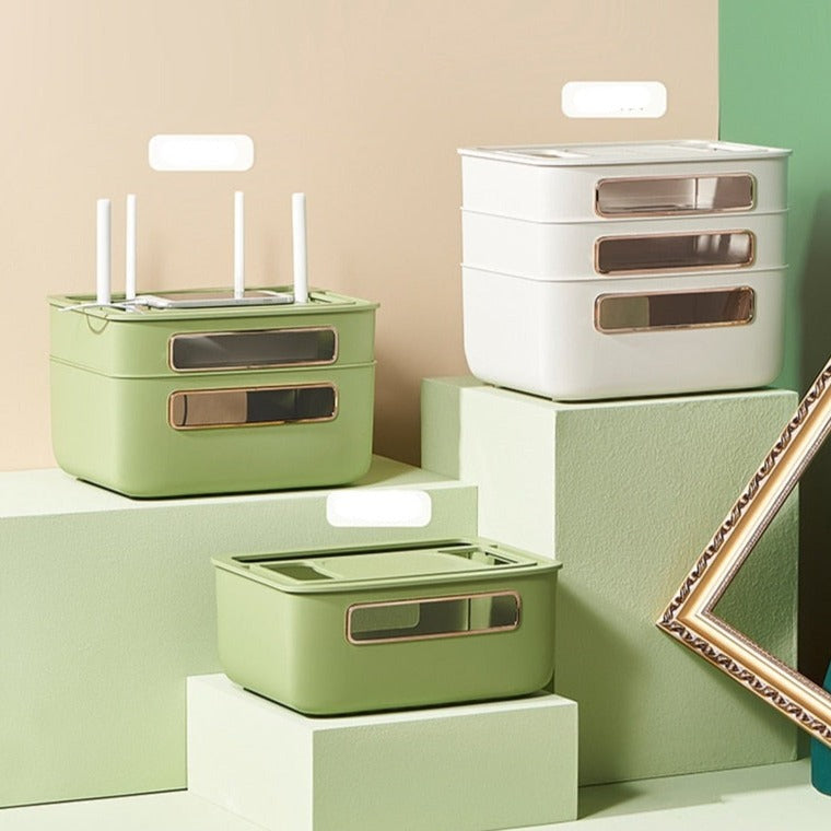 BowLift | Nordic Stackable Modem Holder Cable Organizer
