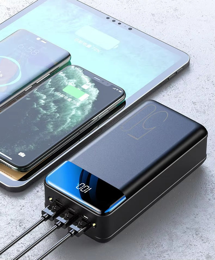 BowLift | 50,000mAh Ultra-High Capacity Power Bank – Super Fast Charging for Phones, Tablets & Laptops