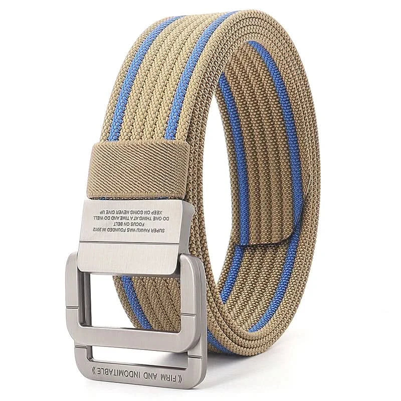 BowLift | Unisex Canvas Belt – Double Metal Ring Buckle, Adjustable