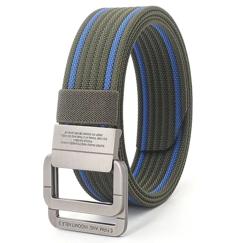 BowLift | Unisex Canvas Belt – Double Metal Ring Buckle, Adjustable