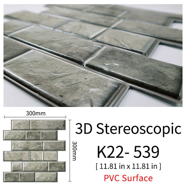 BowLift | 3D Self-Adhesive Cobblestone Wall Stickers