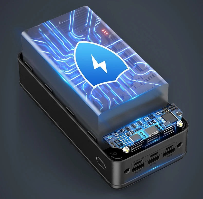 BowLift | 50,000mAh Ultra-High Capacity Power Bank – Super Fast Charging for Phones, Tablets & Laptops