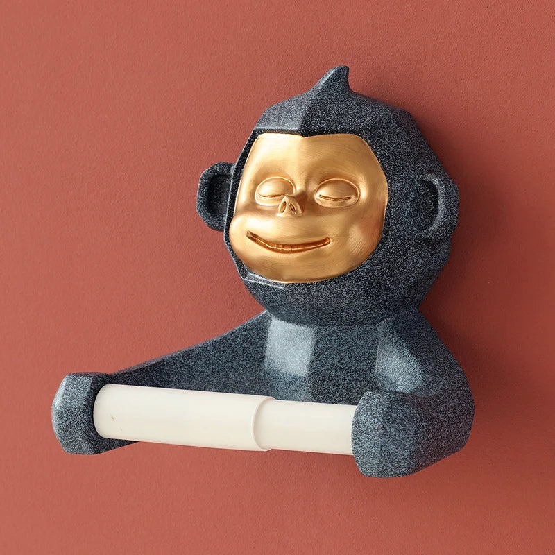 BowLift | Happy Monkey Resin Toilet Paper Holder