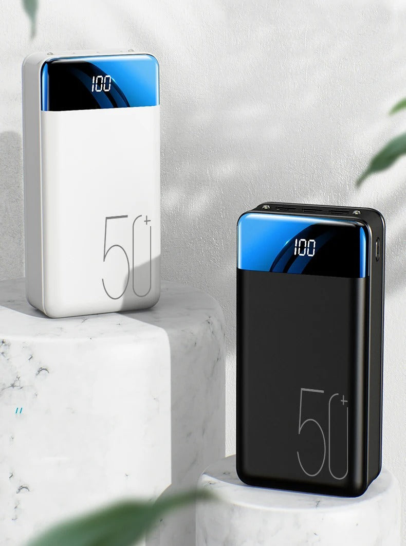 BowLift | 50,000mAh Ultra-High Capacity Power Bank – Super Fast Charging for Phones, Tablets & Laptops