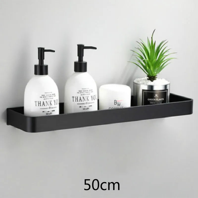 ALUMAX – Black Aluminum Corner Shelf without Drilling Bowlift