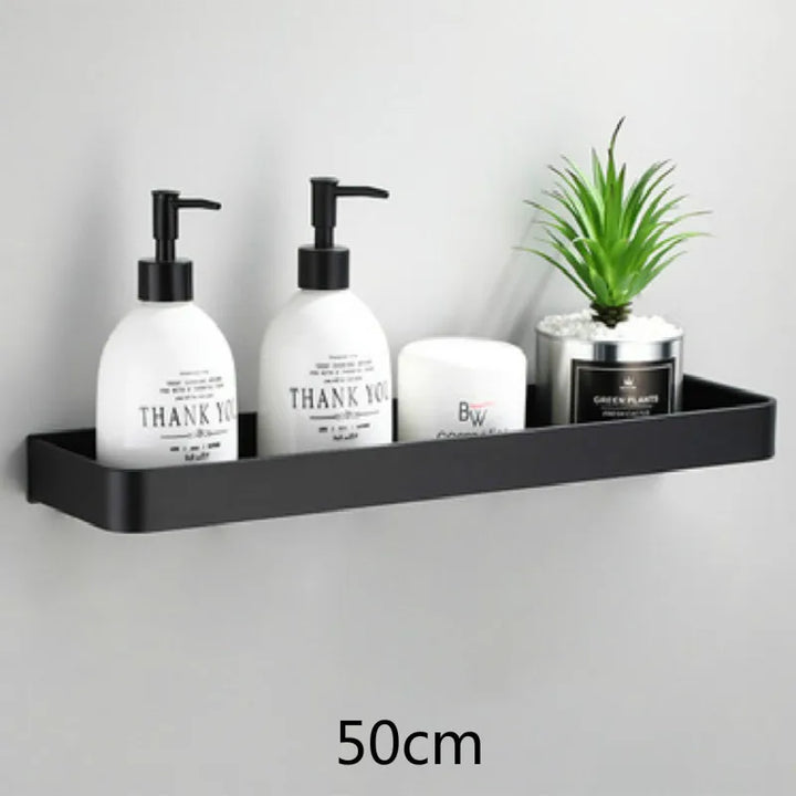 ALUMAX – Black Aluminum Corner Shelf without Drilling Bowlift
