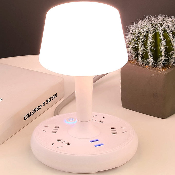 BowLift | Multi Power Strip Phone Holder Table Lamp