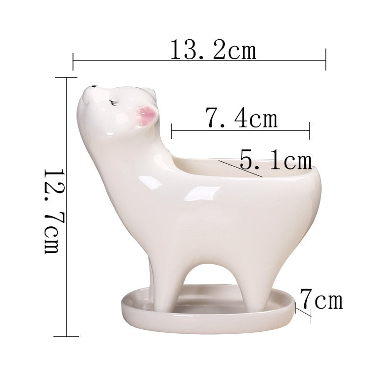 BowLift | Rising Cat Ceramic Flower Pot