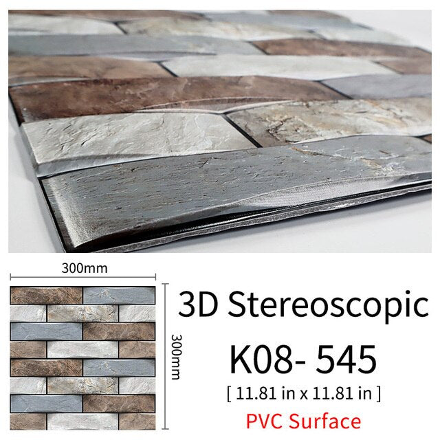 BowLift | 3D Self-Adhesive Cobblestone Wall Stickers