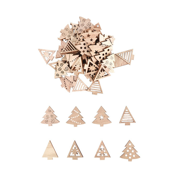 BowLift | Wooden Winter Happy Christmas Ornaments