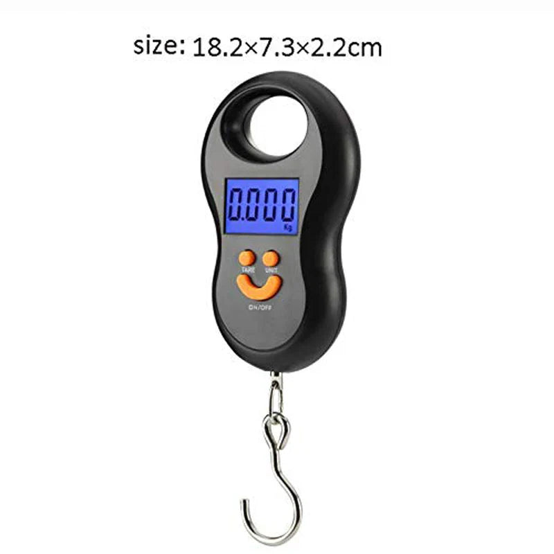 BowLift | Wiegonix Digital Hanging Scale 50kg | Precise & Compact | LCD Display with Backlight | Travel & Fishing Scale