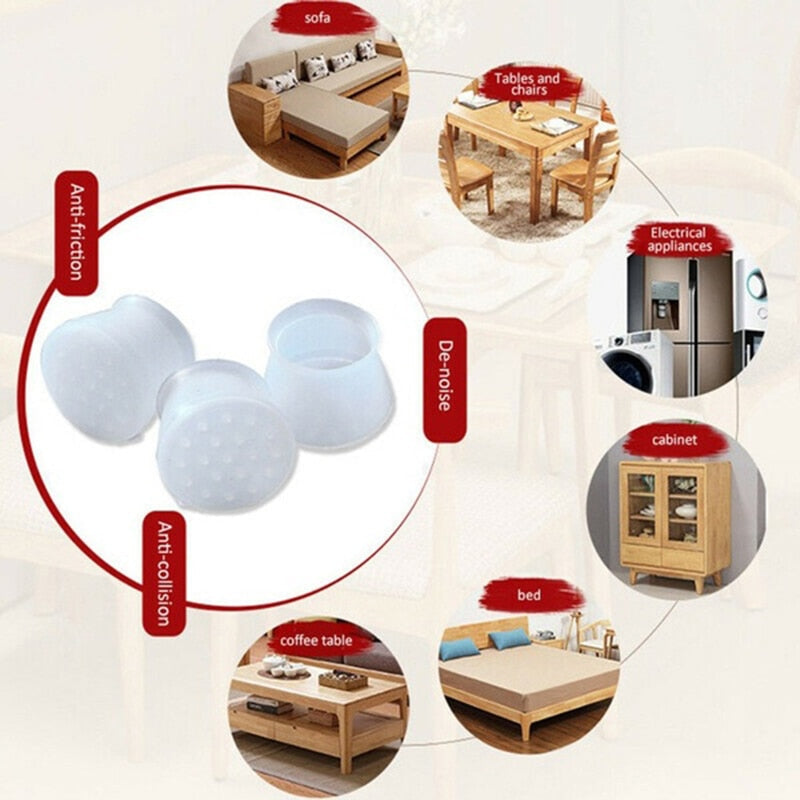 BowLift | Anti-slip Silent Silicon Furniture Leg Cover Set
