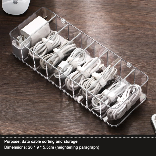 BowLift | Transparent Cable Organizer Box
