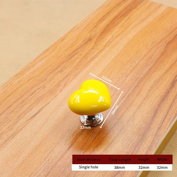 BowLift | Ceramic Heart Door Cabinet Handle