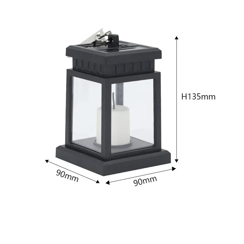 BowLift | Solar Lantern with LED Candle – Hanging Lamp for Garden & Terrace, Decorative Light for Outdoor