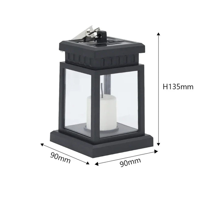 BowLift | Solar Lantern with LED Candle – Hanging Lamp for Garden & Terrace, Decorative Light for Outdoor