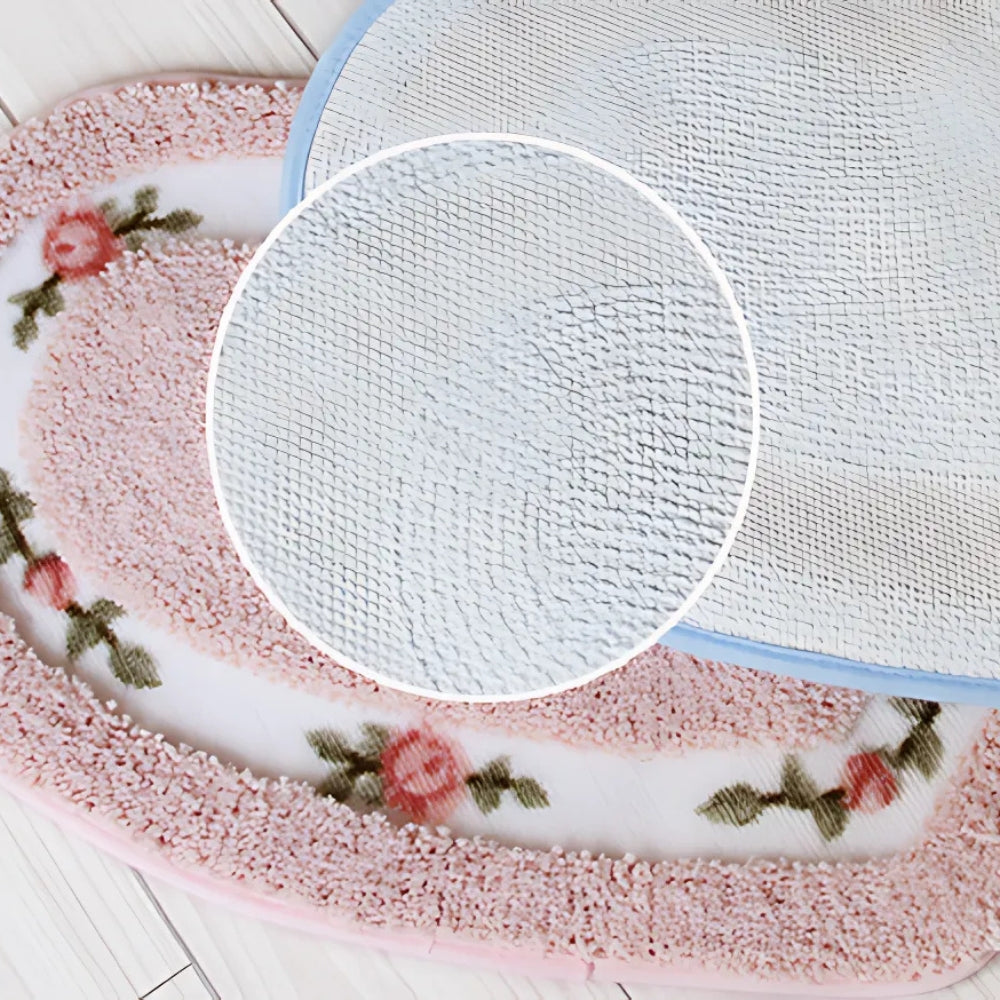 BowLift | Heart Floral Tufted Bath Mat